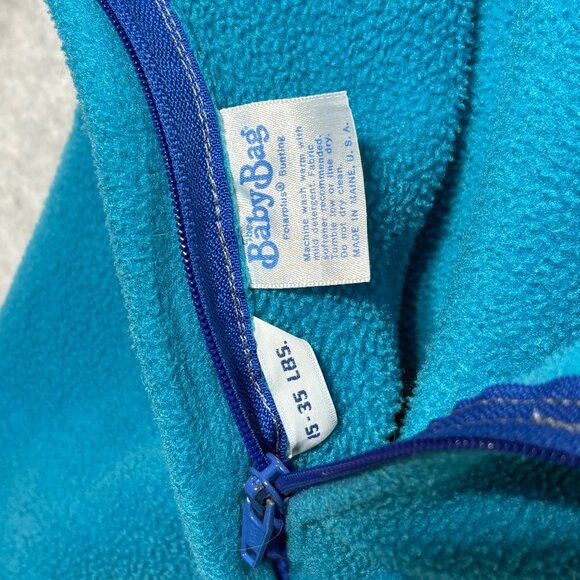 L.L. Bean The Baby Bag Company Teal Blue 15-35lbs Polarplus Bunting Fleece - Picture 5 of 7